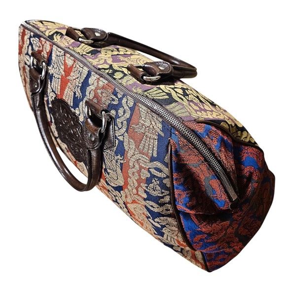 Rare Vivienne Westwood Cloth Large Weekender Bag with leather accents with COA!! - Picture 11 of 14